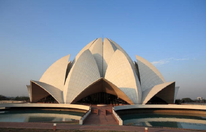 The Lotus Temple, located in Delhi, India, is a Bahá'í House of Worship that was dedicated in December 1986, having been completed for a total cost $10 million. It serves as the Mother Temple of the Indian subcontinent.